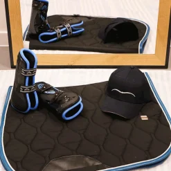 Veredus - Guêtres ouvertes Carbon Gel Vento Color Edition Noir/ Bleu x2