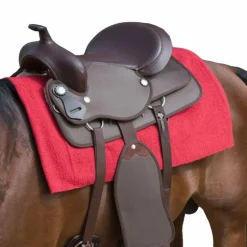 Westride - Tapis navajo coton/acrylique uni rouge